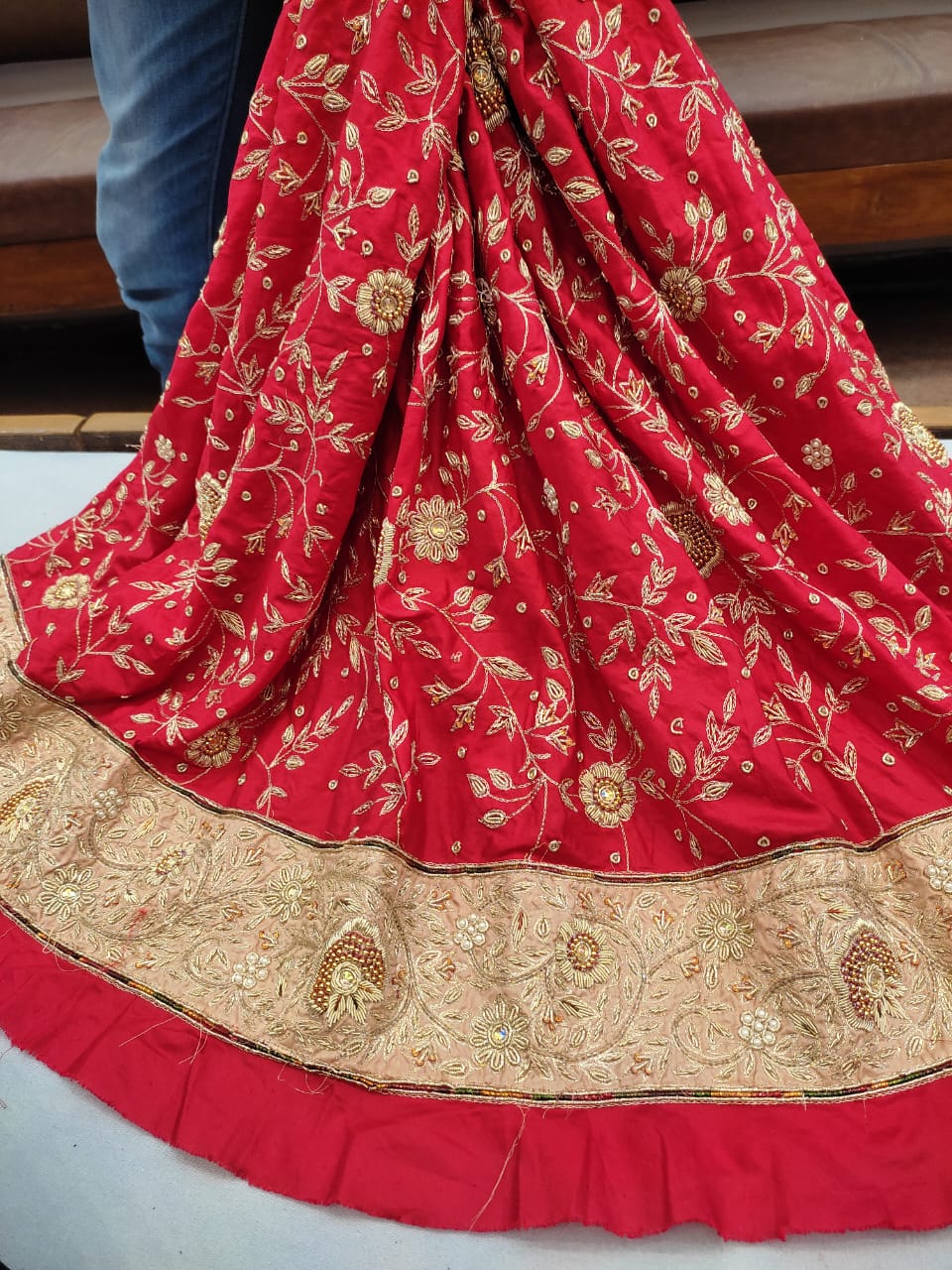 Surkh Bagh Lehenga, view 2