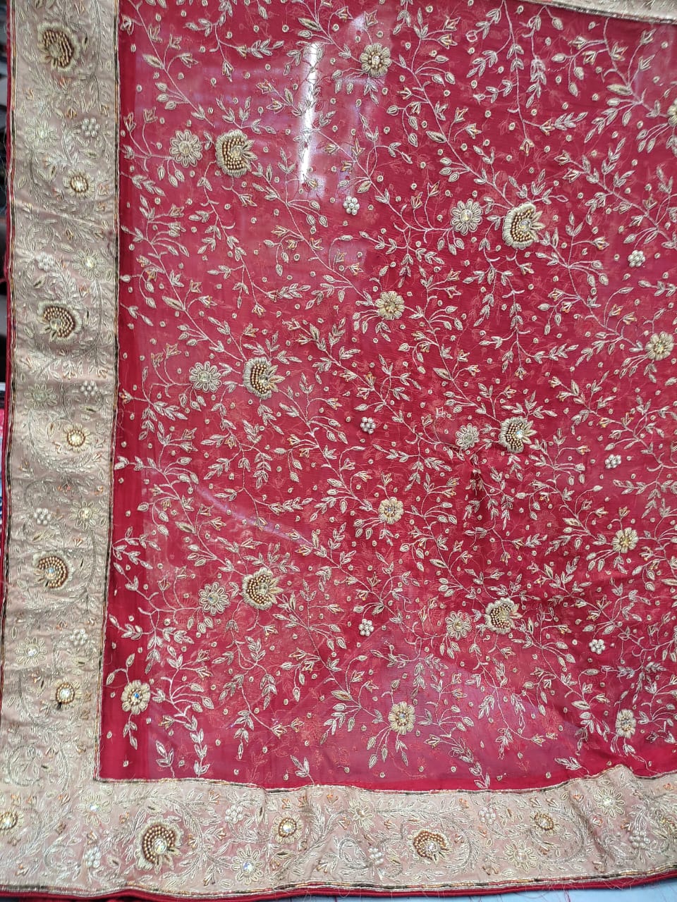 Surkh Bagh Lehenga, view 3