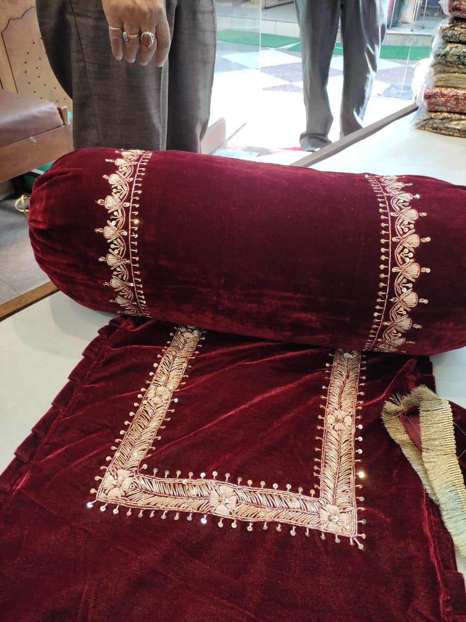Mehrun Velvet Wedding Trousseau Set, view 3