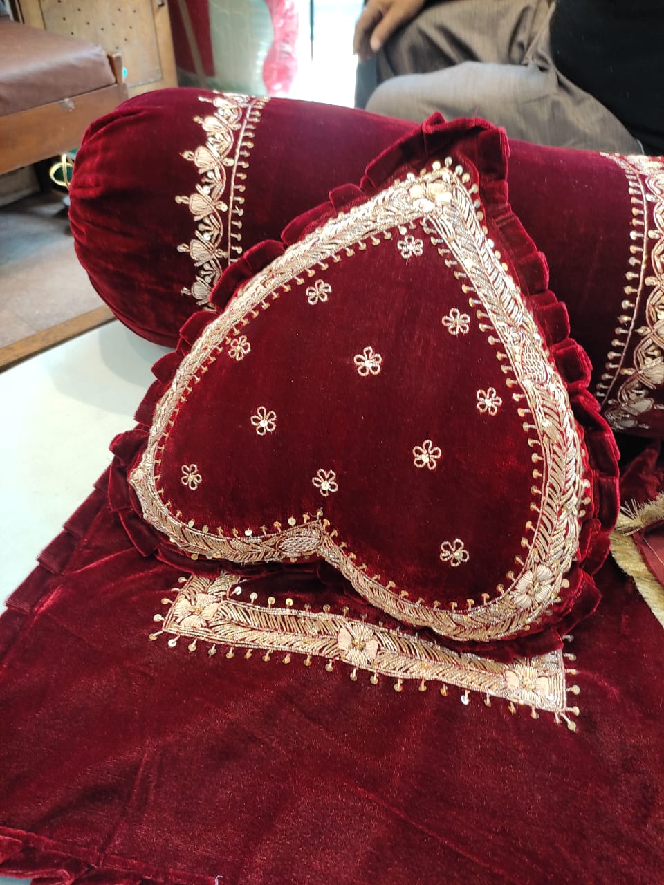 Mehrun Velvet Wedding Trousseau Set, view 1 of 6